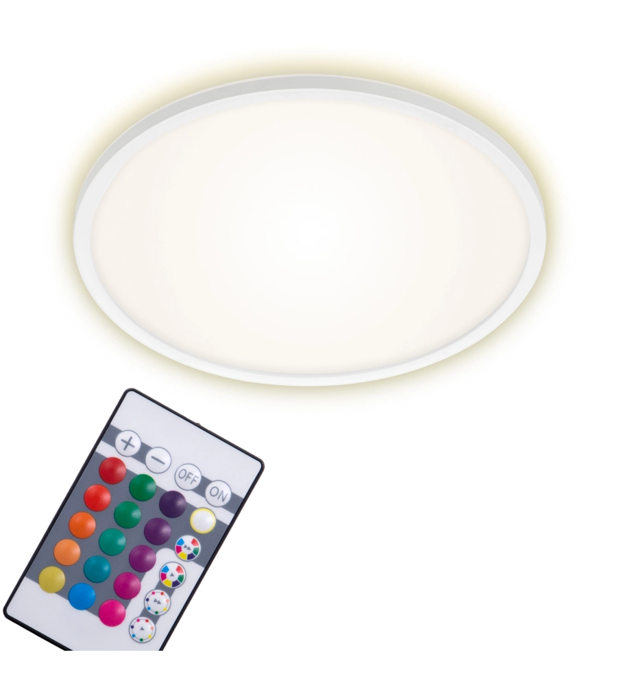 Plafoniera a led slim- led rgb bianco - d. 42 cm